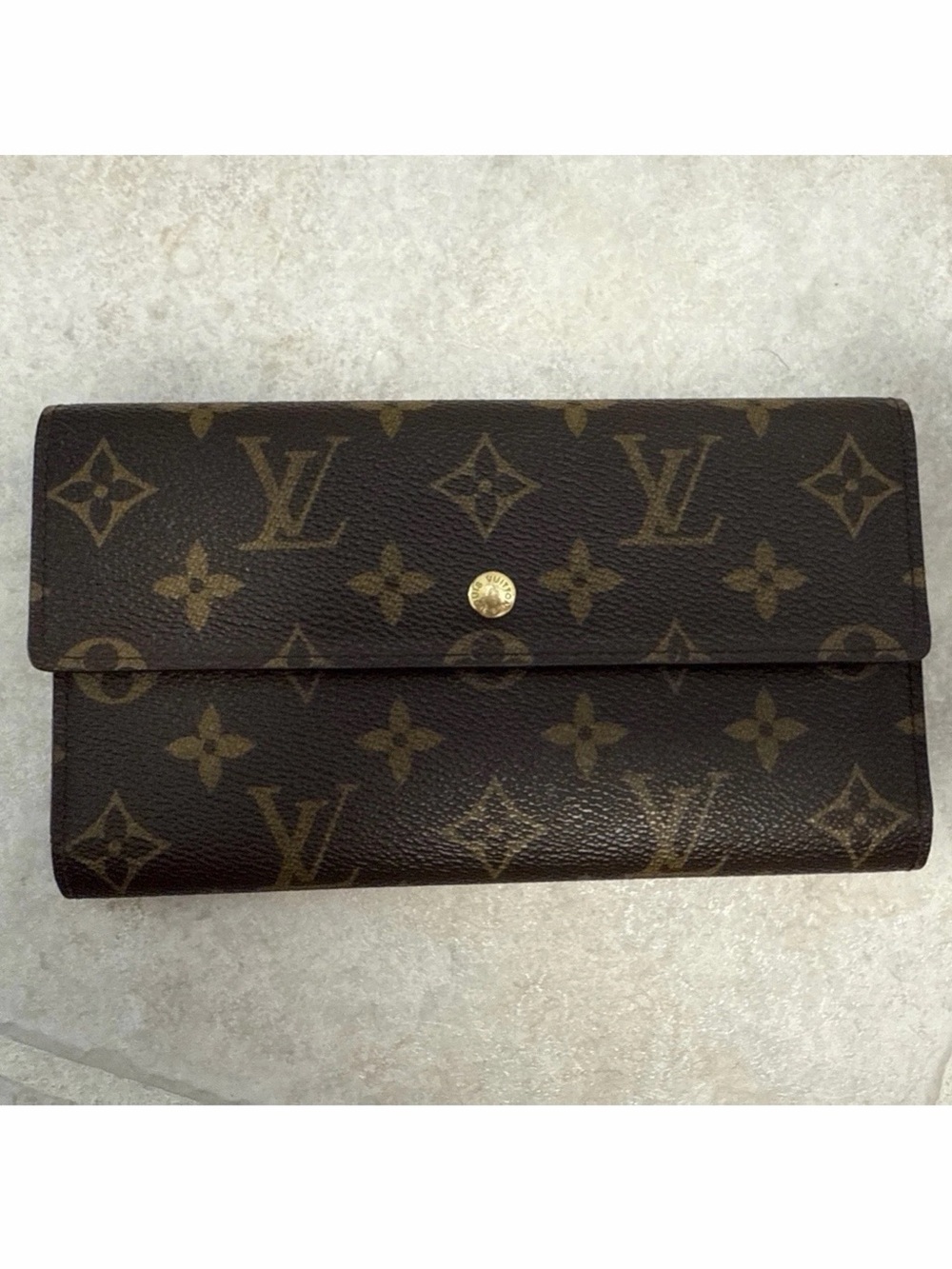 Louis Vuitton Monogram Continental Wallet - Dark Brown/Gold